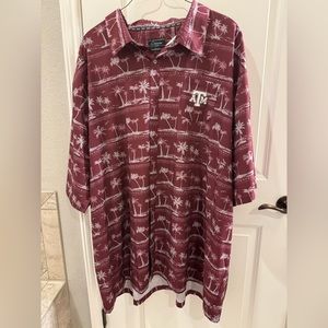 Texas A&M Colosseum Hilo Camp Button Down Men’s Shirt